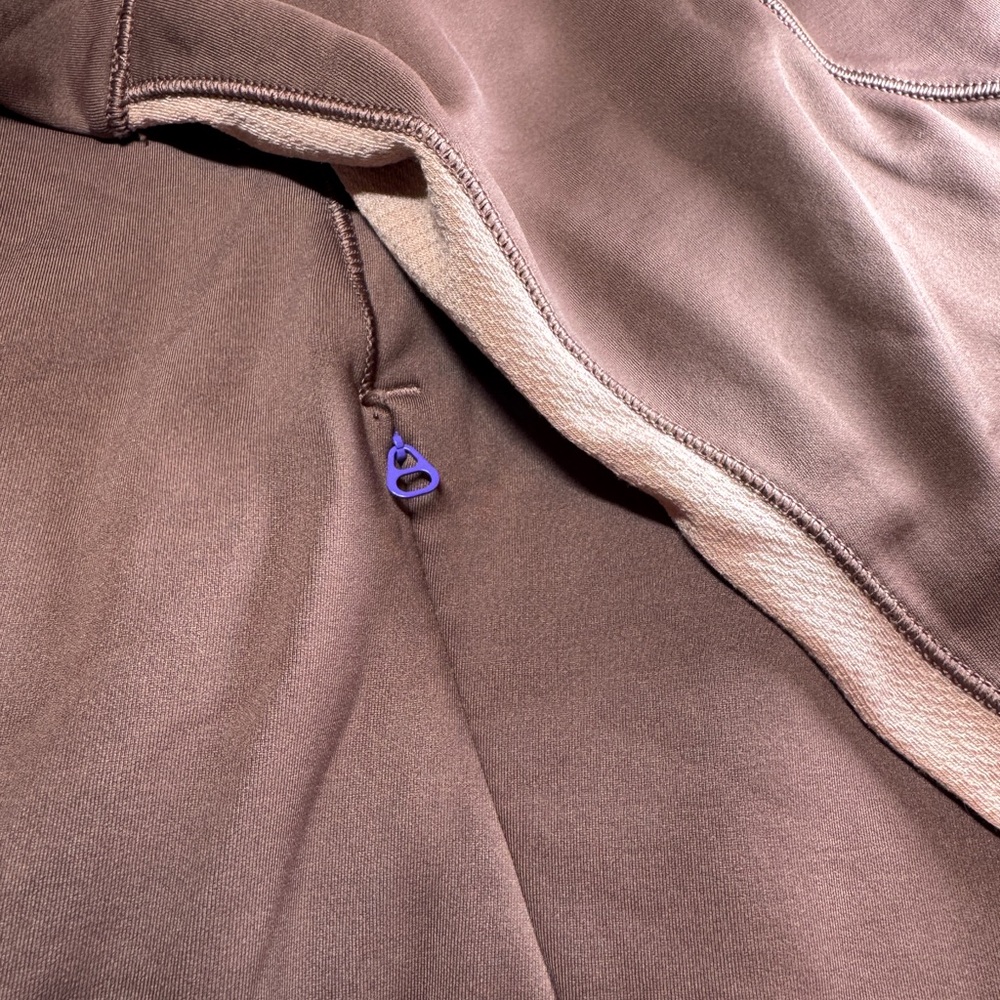 Like new Lululemon Tech Fleece Hiking Zip Pullover - Dark Oxide and Pink Size 8 - Picture 3 of 12